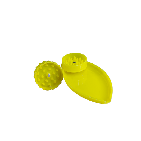 🎁 Grinder en plastique jaune avec réceptacle (100% off)